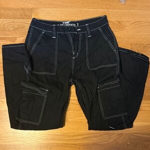 High rise black carpenter jeans